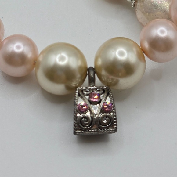 Pastel Beaded Bracelet Lot of‎ 2 Purse Charm Fashion Jewelry - Picture 4 of 10